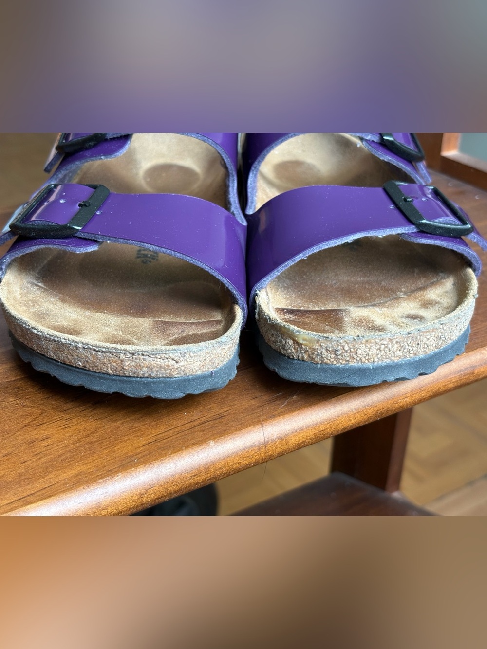 Birkenstock 42 Patent Plum Purple Arizona Sandals - Picture 10 of 14
